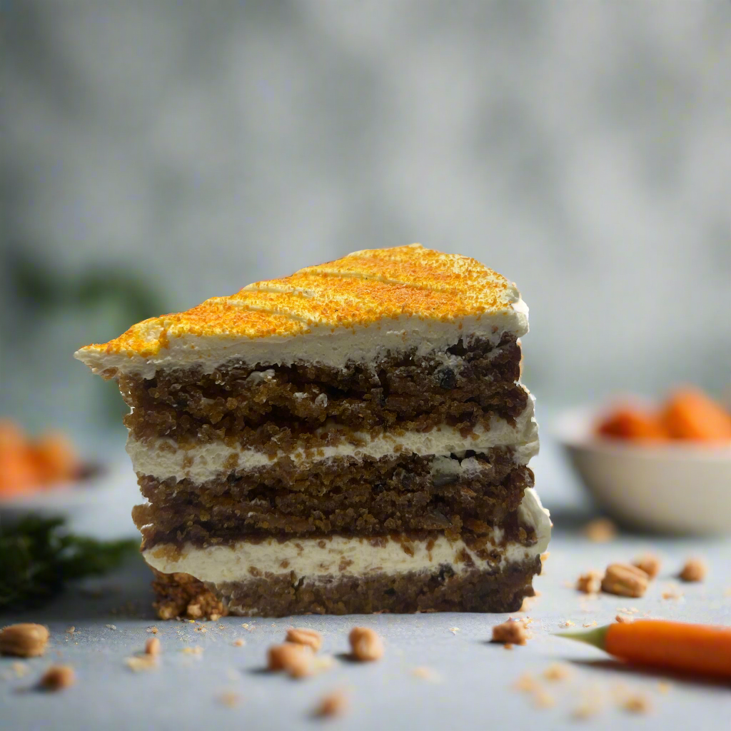 slice of Vegan Carrot Cake